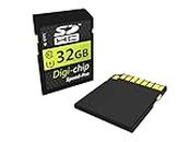 Digi Chip 32GB SD Class 10 Memory Card For Canon Powershot SX620, SX500 IS, SX730 HS, EOS 250D, G7 Mark II, G7 Mark III, G9 X Mark II