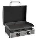 Blackstone 1813 Tabletop Griddle with Stainless Steel Front Plate and Hood - 22", Black