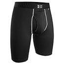 2UNDR Mens Power Shift 9" Boxer Long Leg Underwear - black - XXXXL