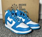 NIKE Dunk Shoes Men SizeUK 10.5 Blue Laser White High Retro Leather Trainers NEW
