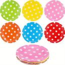 Value Pack 30pcs Colorful Party Paper Plates, 7 Inches Picnic Plates Round Dessert Plates Disposable Plates Chafing Dish And Make Diy Painting For Birthday Party Supplies For Restaurant