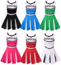ADULT CHEERLEADER COSTUME CHEER LEADER OUTFIT SQUAD FANCY DRESS HIGH SCHOOL 