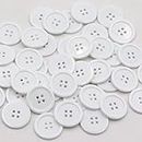 Daily Crafts Pack of 20 White Buttons Diameter 25 mm,(1 inch) 4 Holed for Sewing and Art and Craft Round Buttons with 4 Holes| 48 L in Size