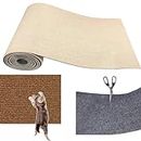 Cat Scratcher Mats - Climbing Cat Scratcher, DIY Climbing Cat Scratcher, Cat Scratching Mat, Self-Adhesive Trimable Carpet Pad Cat Scratching Board, Non-Slip, Protects Carpets and Sofas (M,Beige)