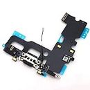 SPAREWARE® Charging Port USB Charging Mic Flex Charging PCB Connector Flex Cable Compatible for iPhone 7 - Black
