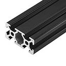 2pcs 400mm 2040 Aluminiumprofil Extrusions Frame Europäische Norm Eloxierte schwarze Linearschiene für 3D-Drucker und CNC-DIY-Lasergravurmaschine(400MM)