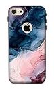 NDCOM for iPhone 7 Logo Cut Back Cover Marble Color Printed Hard Case