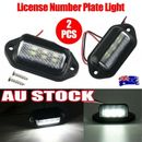 2PCS 6 LED License Number Plate Light Lamps for Truck SUV Trailer Lorry 12/24VAU
