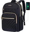 15.6 Inch Laptop Backpack Women Men Work Laptop Bag Fashion with USB Port, Water