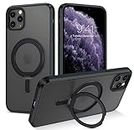 DUEDUE Magnetic Case for iPhone 11 Pro Compatible with MagSafe, Magnetic Kickstand iPhone 11 Pro Case Cover Military Grade Anti-Yellowing Phone Cases for iPhone 11 Pro 5.8 Inch, Black