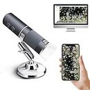 Ninyoon 4K WiFi Microscope for iPhone/Android PC, 50 to 1000X USB Digital Microscope Wireless Super HD Endoscope Camera Compatible with All Cellphones iPad Android Tablet Windows Mac Chrome Linux