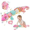 Baby Musical Caterpillar Toys, Bestcool Stuffed Animal Infant Toys with Multi-Sensory Crinkle, Ruler Design & Ring Bell, Rattle & Textures, Newborn Tummy Time Toys for Boy Girl 0 3 6 12 Months