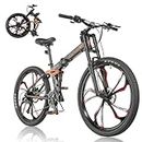 Cyrusher FR100 27.5 Inch Aluminum Folding Mountain Bike with Full Suspension and Dual Disc Brakes - Suitable for Men and Women