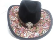 Montana West shapeable black cowgirl hat size S