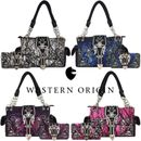 Camouflage Buckle Western Concealed Carry Purse Women Country Handbag Wallet Set