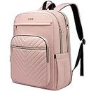 Laptop Backpack for Women, Fits 17.3 Inch Laptop Bag, Fashion Travel Work Anti-theft Bagpack,Business Computer Waterproof Backpack,Pink Large College Backpacks