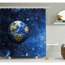 Zoomie Kids Johnny Outer View of Planet Earth Single Shower Curtain Polyester | 70 H x 69 W in | Wayfair ZMIE2592 39135594