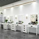 Large Dressing Table Set Makeup Mirror Jewellery Organizer Cabinet 10 LED Bulbs