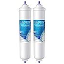 Refrigerator Water Filter Replacement for Samsung DA29-10105J DA29-10105J HAFEX/EXP, DA99-02131B, WSF-100, EF9603, HAIER LG Inline Water Filter, 2 Pieces from ICEPURE, RWF0300A