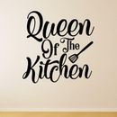 Königin der Küche Wandaufkleber Aufkleber Zitat Familie Zuhause Kochen Backen Dekor