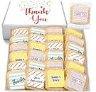 Thank You Cookies Party Favors Bulk Individually Wrapped Sugar Cookies 24 Pack Gift Basket Decorated Cookie Nut-Free