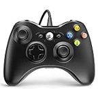 MrDeal Xbox 360 Wired Controller, Wired USB Game Controller Gamepad Joystick with Dual Vibration and Shoulders Buttons for Microsoft Xbox 360/Xbox 360 Slim/PC Windows 7/8/10 (Black)