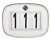 LeMieux Saddle Number Holder Square White Plain, Competiton Holders Unisex Adulto, One Size