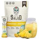 Salud 2-in-1 Hydration and Immunity Electrolytes Powder, Pineapple - 15 Servings, Agua Fresca Drink Mix, Elderberry, Dairy & Soy Free, Non-GMO, Gluten Free, Vegan, Low Calorie, Only 1G of Sugar