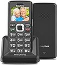 Easyfone T200 4G Unlocked Easy-to-Use Mobile Phone for Seniors, Big Button Clear Sound Cell Phone with SOS Button and Charging Dock
