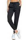 Libin Women's Joggers Pants Athletic Sweatpants with Pockets Running Tapered Casual Pants for Workout,Lounge, Black L