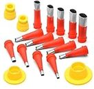 ANZHUO Caulking Nozzles for Sausage Caulking Guns or Caulking Gun, Reusable Caulking Nozzle Applicator, Durable Stainless Steel Caulking Nozzles (16-Pack)