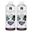 2 x 400ml Compressed Air Can Duster Spray Multi Purpose Can Cleaner Clean & Protects Laptop, Keyboards, Printers, Electronics, PC Cleaning Computer Components