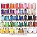 New brothread 40 Brother Colours Polyester Machine Embroidery Thread Kit 500M (550Y) Each Spool for Brother Babylock Janome Singer Pfaff Husqvarna Bernina Embroidery and Sewing Machines