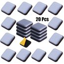 Square Furniture Sliders for Hardwood Laminate and Tile Floors Pack of 20
