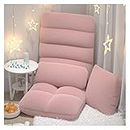 LiuGUyA Adjustable Lounge Sofa Folding Couch Recliner Lazy Sofa Floor Chair Video Game Chairs Indoor Chaise for Living Room Bedroom Cushioned Back Support Versatile Pink Folding Chairs