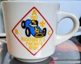 Pinewood Derby Car Mug 1987 Boy Scouts Rockford JC