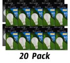 20 pack = 2 x 10 x 60W GLS Light Globe Bulbs Lamps 240 V Pearl BC B22 Bayonet