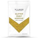 Glitter Paint Additive for Paint-Wall Interior/Exterior, Ceiling, Wood, Metal, Varnish, Dead Flat, DIY Art and Craft 150g/5.3oz + 1PC Free Buffing PAD (Gold Holographic)