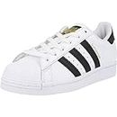 Adidas Superstar Running Shoe, Footwear White/Core Black/Footwear White, 4 UK