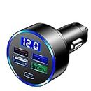 X88 Pro 5 Ports 20 Watt Qc3.0 Pd Car Charger With Type C Port & Usb A Port For Fast Rapid Charging In Car Compatible With Samsung Galaxy S9 L Note 8 L S8 L Note 9 L Google Pixel L Iphone 8 Plus,Black