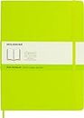Moleskine Classic Notebook, Extra Large, Plain, Lemon Green, Soft Cover (7.5 X 9.75)