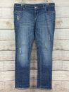 Levi's Strauss Distressed Skinny Fit Women's Blue Jeans Size 14.5