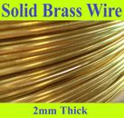 5, 30, 50mtr x 2mm Brass Wire Bare Uncoated Crafts Model Jewellery Hobbies Solid