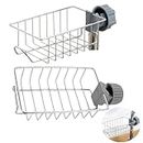 2 Pcs Shower Caddy No Drill, Stainless Steel Bathroom Accessories Caddy For Shower Riser Rail, Shower Caddies For Rail 18-25mm For Kitchen Toilet Home(Silver) de bain, maison (argent)