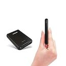 YOBON 5000mAh Power Bank Mini Portable Charger Ultra Thin Pocket Size External Battery Packs Emergency Phone Power Dual USB Output Port Compatible for iPhone Huawei iPad Samsung Galaxy (Black)