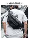 Black Fanny Pack Waterproof Shoulder Bag Sport Hiking Large Waist Chest Bag
