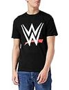 WWE Logo T Shirt, Adultes, Schwarz, Offizielle Handelsware