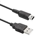 Rtinle Câble de Charge USB pour Nintendo 3DS,Câble Chargeur USB 1,2m Compatible avec Nintendo 3DS / 3DSXL / DS/DSI / 2DS / 2DS XL, Noir