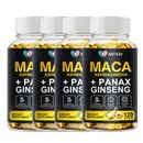 Organic Maca Root Capsules 120/240/480 Pcs Peruvian Maca Extract for Men & Women