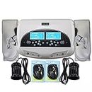 Ahcp Acupressure Health Care Product Ionic Dual Detox Foot Detoxification Spa Machine Toxin Remove Machine Spa Ionic + 2 Round Arrays+ 2 Belts Cleanse Ionic Device Music Relax Beauty Care Machine